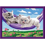 CreArt Kids 18x24cm Chatons dans le hamac, Kit de peinture par numéros Numéro d'Art, Des 9 ans, 25828, Ravensburger