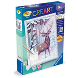 CreArt Kids 18x24cm Cerf romantique, Kit de peinture par numéros Numéro d'Art, Des 9 ans, 25831, Ravensburger