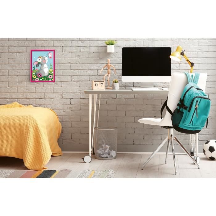 CreArt Kids 18x24cm Lapin et papillon, Kit de peinture par numéros Numéro d'Art, Des 7 ans, 25836, Ravensburger