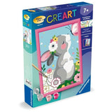 CreArt Kids 18x24cm Lapin et papillon, Kit de peinture par numéros Numéro d'Art, Des 7 ans, 25836, Ravensburger