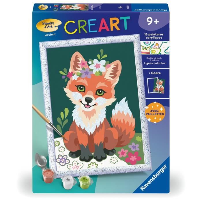 CreArt Kids  18x24cm  Renard fleuri
