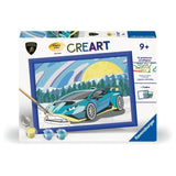 CreArt Kids 18x24cm Lamborghini, Kit de peinture par numéros Numéro d'Art, Des 7 ans, 25842, Ravensburger