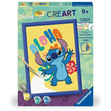 CreArt Kids 18x24cm Stitch, Kit de peinture par numéros Numéro d'Art, Des 7 ans, 25844, Ravensburger