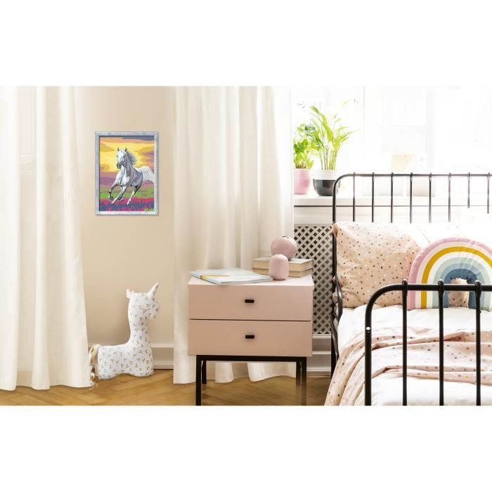 CreArt Kids 18x24cm Cheval dans le pré, Kit de peinture par numéros Numéro d'Art, Des 7 ans, 25845, Ravensburger