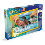 CreArt Kids 31x21cm Horde de chevaux, Kit de peinture par numéros Numéro d'Art, Des 9 ans, 25846, Ravensburger