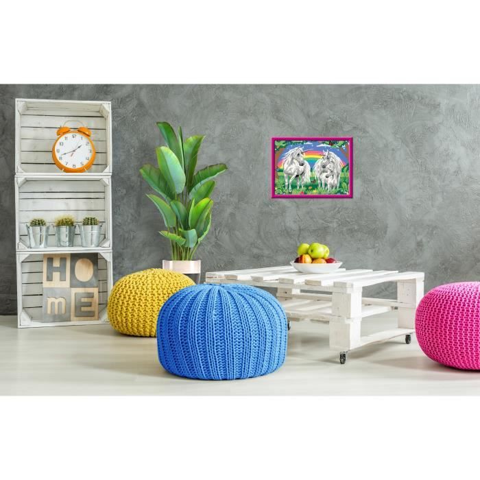 CreArt Kids 31x21cm Au pays des licornes, Kit de peinture par numéros Numéro d'Art, Des 9 ans, 25849, Ravensburger
