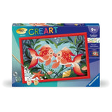 CreArt Kids 31x21cm Bisous de poissons, Kit de peinture par numéros Numéro d'Art, Des 7 ans, 25853, Ravensburger