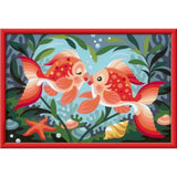 CreArt Kids 31x21cm Bisous de poissons, Kit de peinture par numéros Numéro d'Art, Des 7 ans, 25853, Ravensburger