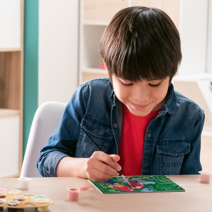 CreArt Kids 31x21cm Perroquets, Kit de peinture par numéros Numéro d'Art, Des 7 ans, 25854, Ravensburger
