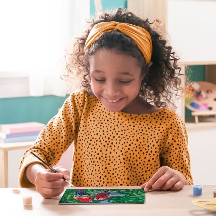 CreArt Kids 31x21cm Perroquets, Kit de peinture par numéros Numéro d'Art, Des 7 ans, 25854, Ravensburger