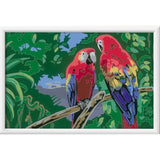 CreArt Kids 31x21cm Perroquets, Kit de peinture par numéros Numéro d'Art, Des 7 ans, 25854, Ravensburger