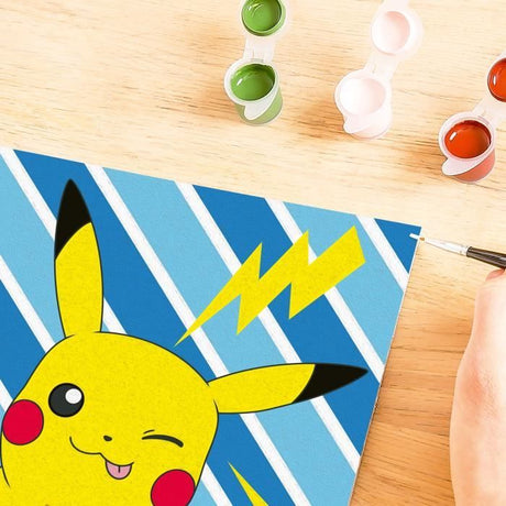 CreArt Kids 18x24cm Pikachu Éclair, Kit de peinture par numéros Numéro d'Art, Des 7 ans, 25905, Ravensburger