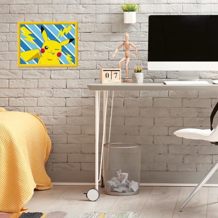 CreArt Kids 18x24cm Pikachu Éclair, Kit de peinture par numéros Numéro d'Art, Des 7 ans, 25905, Ravensburger