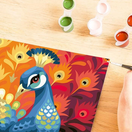 CreArt Kids 31x21cm Paon, Kit de peinture par numéros Numéro d'Art, Des 9 ans, 25907, Ravensburger