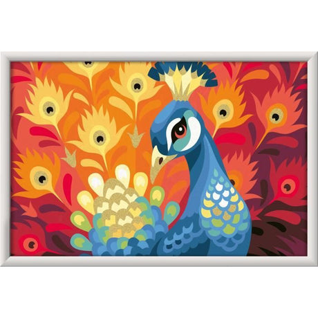 CreArt Kids 31x21cm Paon, Kit de peinture par numéros Numéro d'Art, Des 9 ans, 25907, Ravensburger