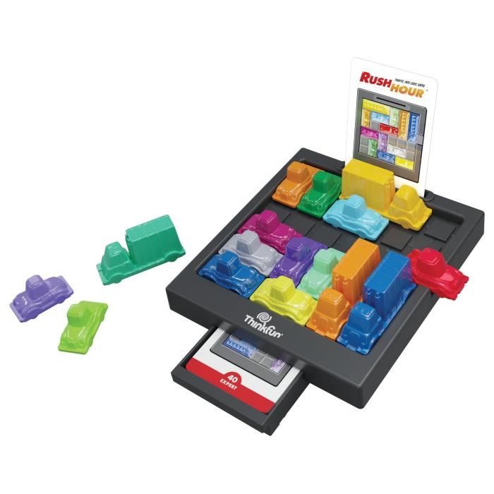 ThinkFun Rush Hou- Jeu de logiqu-Casse-tete-Embouteillage-40 dÈfis 4 niveau-1 Joueur ou plus-des 8 ans-Ravensburger-Mixte-6600