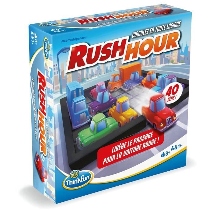 ThinkFun Rush Hou- Jeu de logiqu-Casse-tete-Embouteillage-40 dÈfis 4 niveau-1 Joueur ou plus-des 8 ans-Ravensburger-Mixte-6600