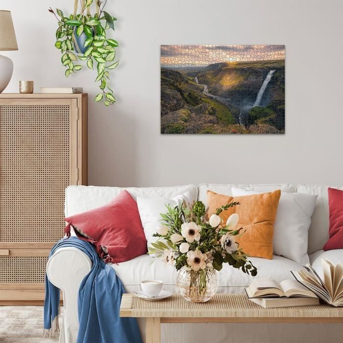 Ravensburger-Puzzle 1000p-La cascade Háifoss, Islande (Highlights)-Adultes&enfants-Des 14 ans-Puzzle de qualité supérieure-12000110