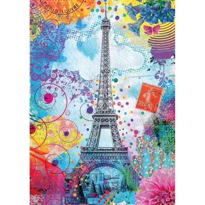 Nathan-Puzzle 1500 pieces-Tour Eiffel multicolore/Lars Stewart-Adultes et enfants des 14 ans-Puzzle de qualité supérieure-12000950