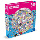 Puzzle rond 500 p  Un tourbillon de douceur / Hello Kitty