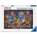 Puzzle 3000 p  La bibliotheque des savoirs enchantés