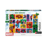 Puzzle 3000 pieces Retro Marvel, Adultes et enfants des 14 ans, Puzzle de qualité supérieure, Collection Mes Héros, 12001549, Nathan