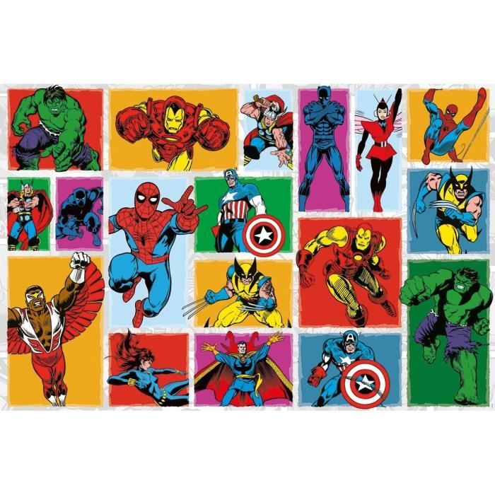 Puzzle 3000 pieces Retro Marvel, Adultes et enfants des 14 ans, Puzzle de qualité supérieure, Collection Mes Héros, 12001549, Nathan