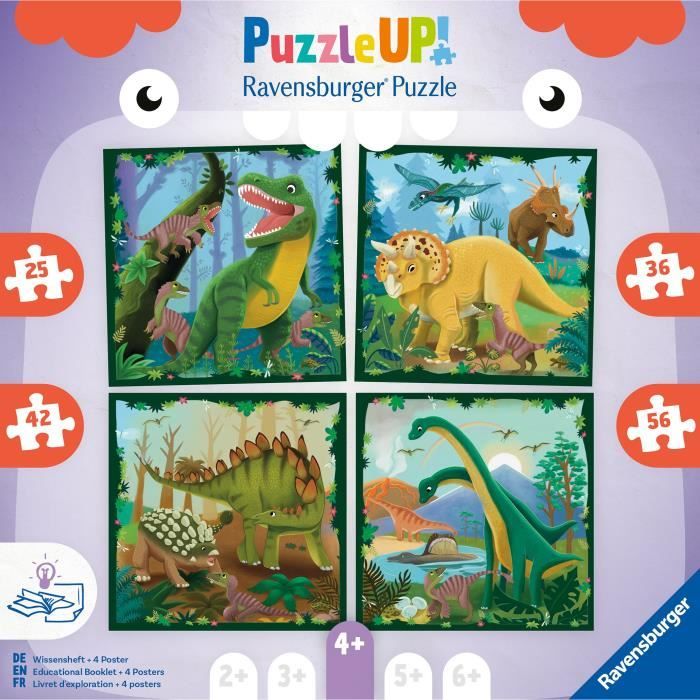 Puzzle Enfant, Puzzle UP!, Les dinosaures, des 4 ans, 12004003, Ravensburger