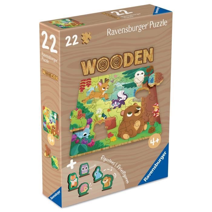 Animaux de la foret - Puzzle bois 22 pieces - des 4 ans - Ravensburger