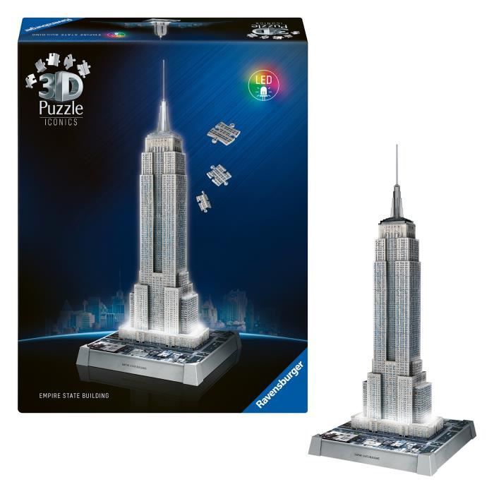 Puzzle 3D Iconics - Empire State Building illuminé