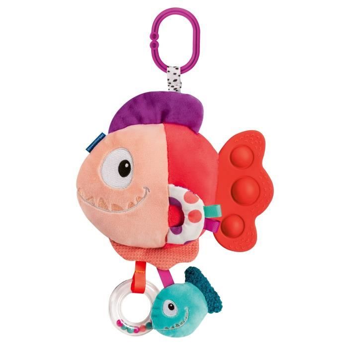 Ravensburger play+, Peluche pop-it - Piranha rouge , 6-36 mois, Premier âge, bébé