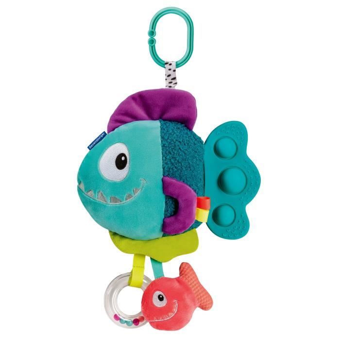 Ravensburger play+, Peluche pop-it - Piranha bleu, 6-36 mois, Premier âge, bébé