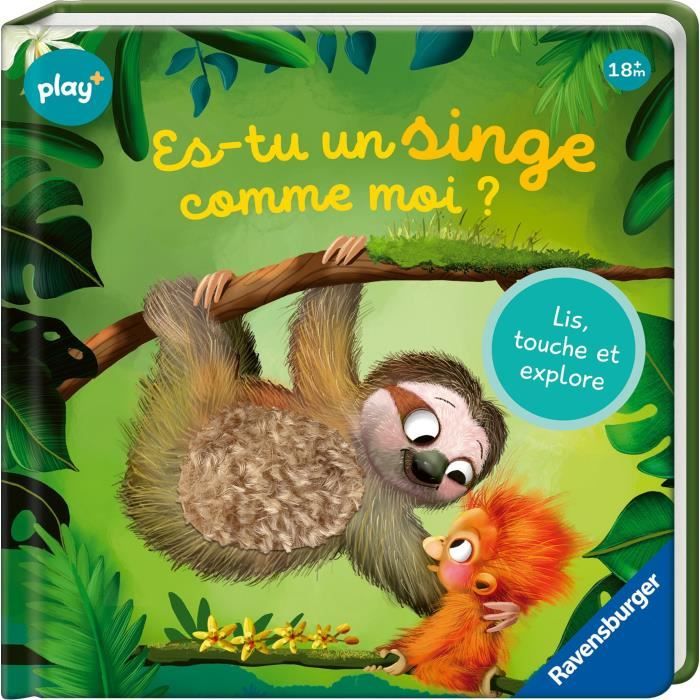 Ravensburger play+, Es-tu un singe comme moi? , Livre, Premier âge, bébé