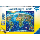 Puzzle 300 p XXL - Carte des monuments du monde - Ravensburger - Pour enfant des 9 ans - Fabriqué en Europe