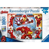 Puzzle 100 pieces XXL, Le puissant Iron Man / Marvel Avengers, 00013377, A partir de 6 ans, Ravensburger, MARVEL HEROS