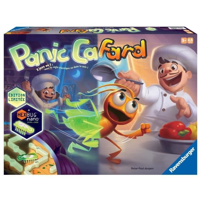Panic Cafard Phosphorescente, Jeu de rapidité rigolo, Édition 10eme anniversaire, Enfants et Parents, Des 5 ans, 20973, Ravensburger