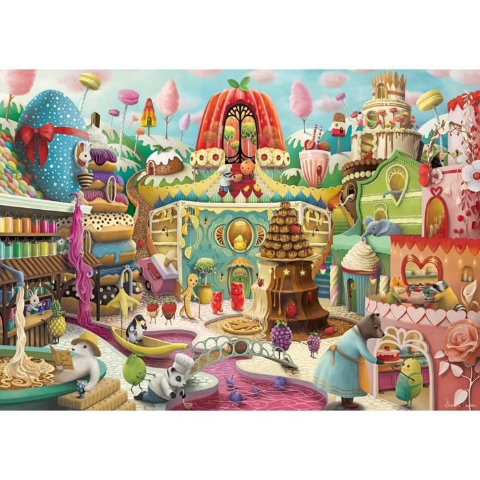 Puzzle 1000 pieces : La rue de la douceur