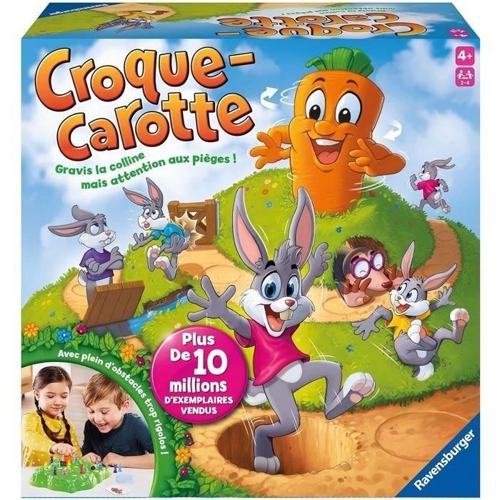 Croque Carotte, Jeu de parcours rigolo pour enfant, 2 a 4 joueurs, Ravensburger, 22223, Des 4 ans