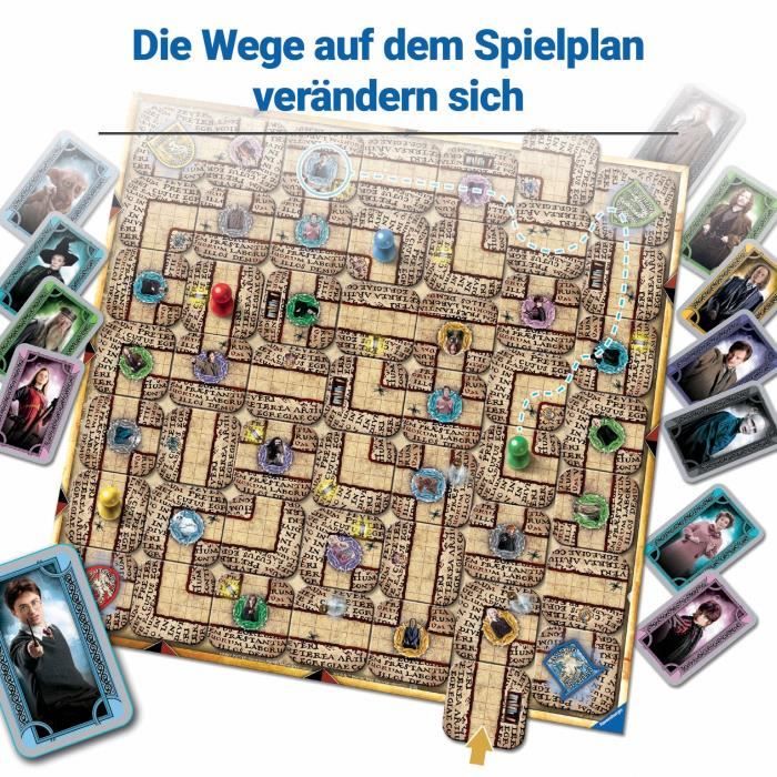 Labyrinthe Harry Potter, Jeu de société,  Chasse au trésor dans un labyrinthe en mouvement, Des 7 ans, Ravensburger