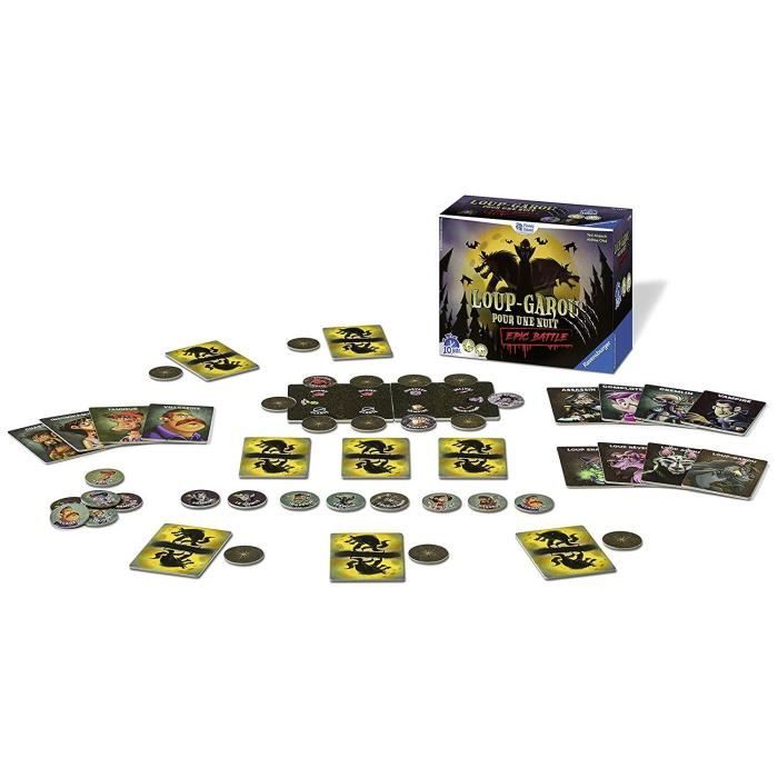 Loup-Garou pour une Nuit - Epic Battle - Ravensburger - Jeu d'ambiance Enfants et Adultes - Jeu de rôle - 3 a 10 joueurs des 9 ans