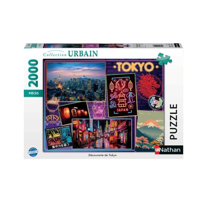 Puzzle 2000 pieces Découverte de Tokyo, Nathan, 12001091, A partir de 14 ans