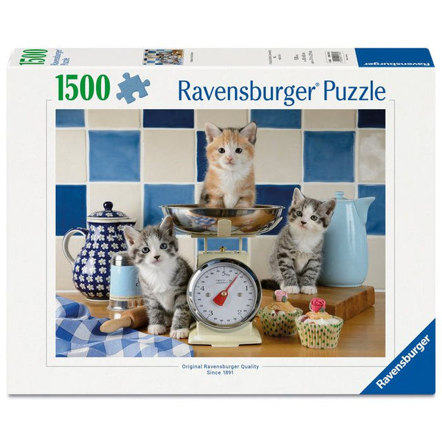 Ravensburger - Puzzle Adulte - Puzzle 1500 pieces - Chatons dans la cuisine - des 14 ans - Puzzle de qualité supérieure - 12001708
