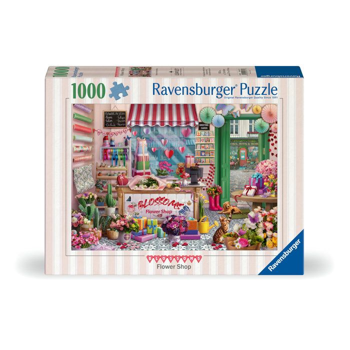 Ravensburger - Puzzle Adulte - Puzzle 1000 pieces - La boutique de fleurs -des 14 ans - Puzzle de qualité supérieure - 12001727