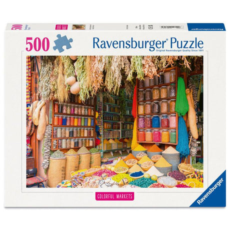 Ravensburger - Puzzle 500 pieces - Marché aux épices Maroc (Puzzle Highlights, Marchés colorés) - des 12 ans - 12001816