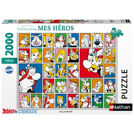 Nathan - Puzzle 2000 pieces - Les portraits / Astérix -des 14 ans - Puzzle de qualité supérieure - Collection Mes Héros - 12001820
