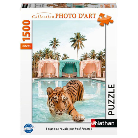 Nathan - Puzzle 1500 pieces-Baignade royale / Paul Fuentes Design-des 14 ans-Encastrement parfait-Collection Photo d'art-12001862