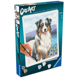 Ravensburger – CreArt 24x30 cm – Adulte – Peinture par numéros – Berger Australien – Loisir créatif – 12023114