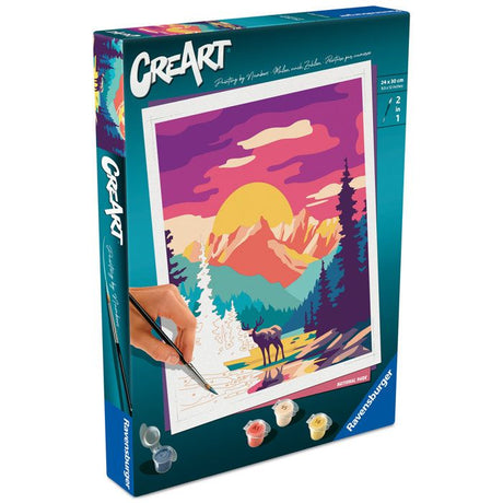 Ravensburger – CreArt 24x30 cm – Adulte – Peinture par numéros – National Park – Loisir créatif – 12023148