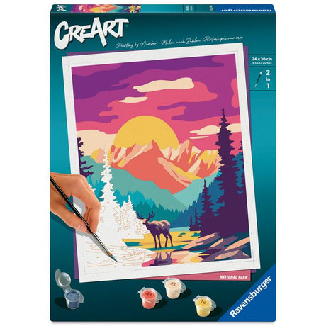Ravensburger – CreArt 24x30 cm – Adulte – Peinture par numéros – National Park – Loisir créatif – 12023148