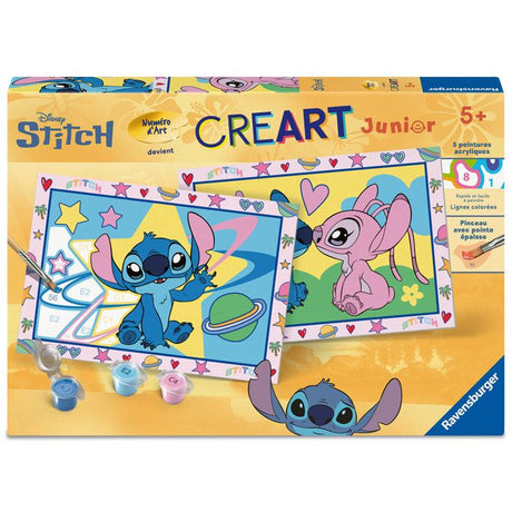 Ravensburger – CreArt Junior – Numéro d'Art – Stitch – Kit de peinture par numéros – Des 5 ans – 12023214